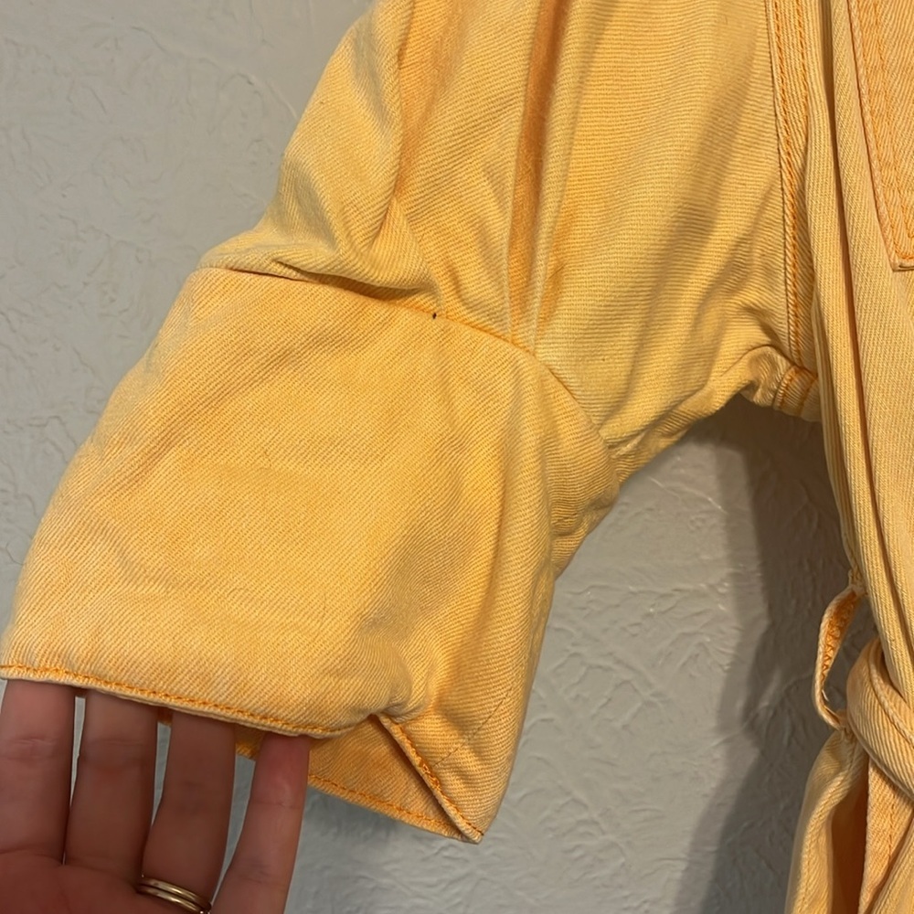 ASOS Light Yellow Belted Mini Dress - Picture 7 of 9